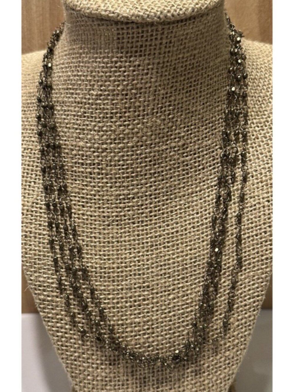 NWT Anthropologie Roost Cooper Mesh Chain Necklace Links Boho